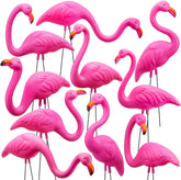 10 Pink Flamingo Yard Ornaments - Small