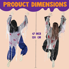 Joyin 2 Pcs 47in Halloween Climbing Zombies Wall Decoration