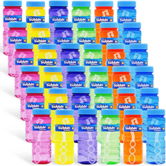 4 oz Bubble Bottles with Wand, 24 Pack