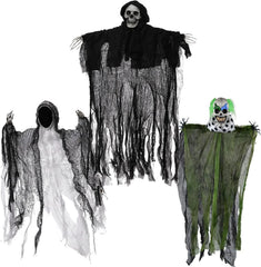 Hanging Clown, Ghost, and Grim Reaper