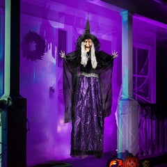 47-Inch Animated Hanging Witch