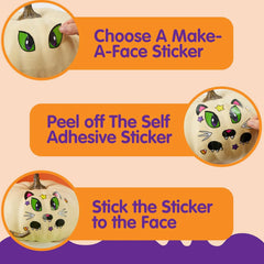 36 Halloween Pumpkin Face Stickers