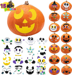 15 Pack Foam Pumpkin Stickers