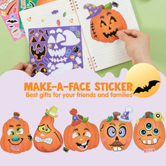 24 Halloween Pumpkin Decorating Stickers