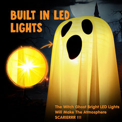 6-Pack Hanging Ghost Halloween Decorations for Outdoor Use