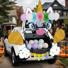 Halloween Trunk or Treat Car Decorations Kit - Unicorn Car Stickers