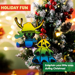 48-Pack Christmas Scratch Art Ornaments