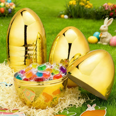 6 Gold Jumbo Easter Eggs (10 inch)