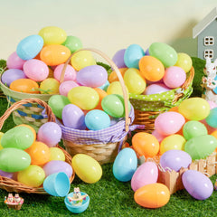 1000PCS 3.15" Large Plastic Eggs, Empty Colorful Fillable Eggshells for Easter Hunt