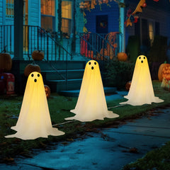3Pcs Halloween Outdoor Ghost Pathway Lights