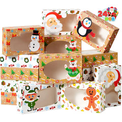 24-Pack Christmas Cookie Boxes with Window