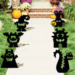6Pcs Monster Yard Stakes Halloween Lawn Decorations
