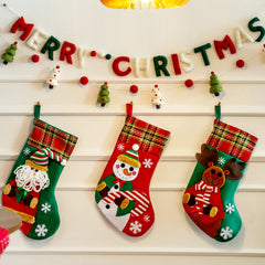 3-Piece Set of 18-Inch Christmas Stockings