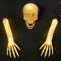 3-Piece Halloween Skeleton Decorations for Outdoor Use
