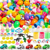 100Pcs 2.5in Toys and Stickers Prefilled Easter Eggs