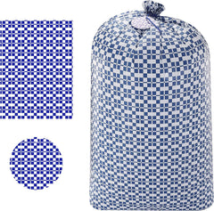 Large Holiday Plastic Gift Bags, Blue, 3 Pack
