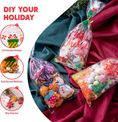 144 PCS Christmas Cellophane Candy Bags