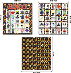 Halloween Bingo Game Cards for 28 Players