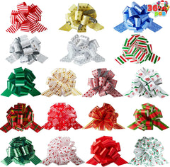 36-Pack Christmas Gift Wrap Ribbon Pull Bows