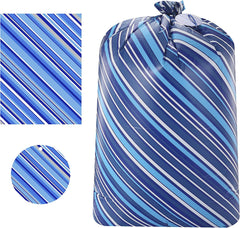 Large Holiday Plastic Gift Bags, Blue, 3 Pack