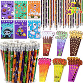 Halloween Pencil, Ruler & Notepad Set - 24 Pack