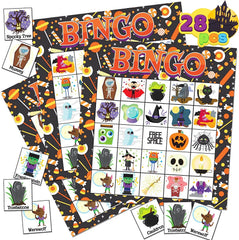 Halloween Bingo Game Cards for 28 Players
