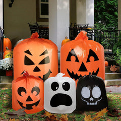 6-Pack Halloween Plastic Lawn Leaf Bags