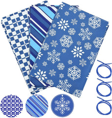 Large Holiday Plastic Gift Bags, Blue, 3 Pack
