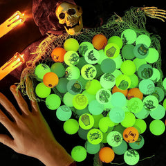 100 Glow-in-the-Dark Halloween Bouncing Balls