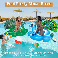 4 Pack Inflatable Beach Balls (20 inch)