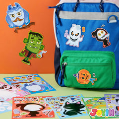 36 Pcs Halloween Make-a-Face Stickers for Kids