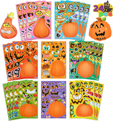 24 Halloween Pumpkin Decorating Stickers
