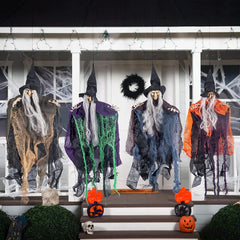 19.6in Halloween Hanging Evil Witch, 4 Pack