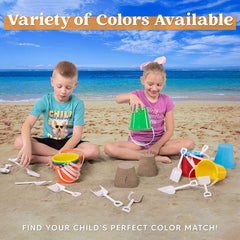 SLOOSH 12-Pack Beach Buckets with Sand Shovels