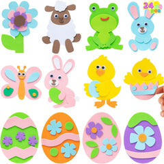 JOYIN 24-Pack Easter Egg Magnet Craft Set