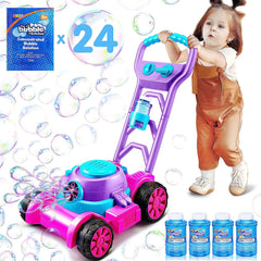 Sloosh Bubble Lawn Mower Toddler Toy, Pink
