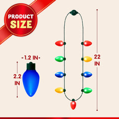 Christmas Party Necklace Accessories - 9 Bulbs, 1 Pack