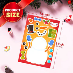 64 Pcs Christmas Make-a-Face Stickers - Fun Holiday Crafts for Kids