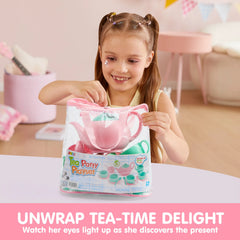 18-Piece Pretend Tea Party Set with Baby Pink Teapot