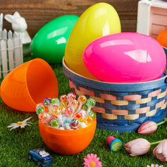 18 Large Easter Eggs, 6-Inch Jumbo Plastic Fillable Eggs