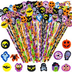 108-Piece Halloween Pencil Set with Erasers