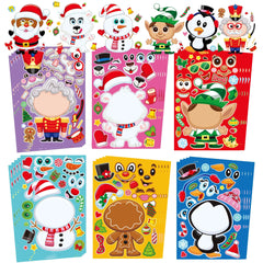 24 Pcs Christmas Make-a-Face Stickers