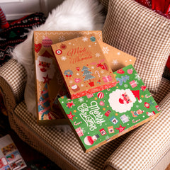 12-Pack Christmas Shirt Gift Boxes with Lids for Presents