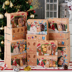 24 PCS Christmas Cookie Gift Baking Box with Window Auto-Popup