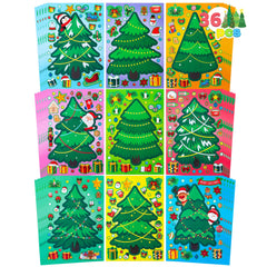 36 Pcs Christmas Tree Stickers - Make Your Own Xmas Stocking Stuffers