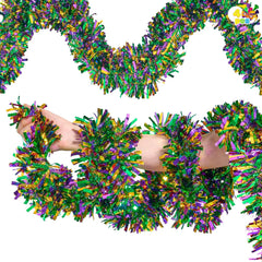 4-Piece Mardi Gras Tinsel Garland Set
