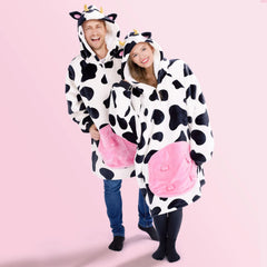 Sherpa Hooded Blanket for Adults, Wearable Pullover for Women and Men
