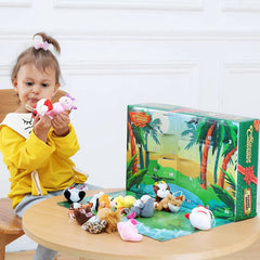 Advent Calendar with Animal Plush Toys