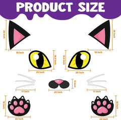 Black Cat Halloween Trunk-or-Treat Decor Kit