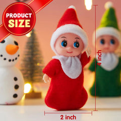 Christmas 2-Piece Tiny Elf Doll Set - 1 Red & 1 Green Elf